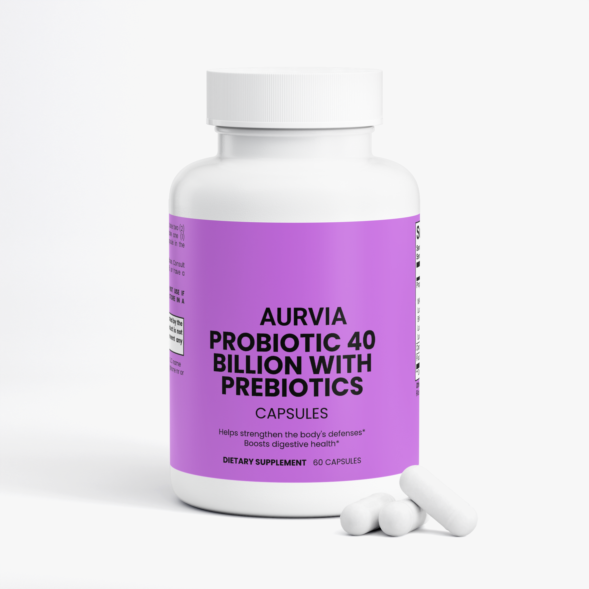 Aurvia Probiotic 40 Billion CFU — Gut Flora & Immune Support